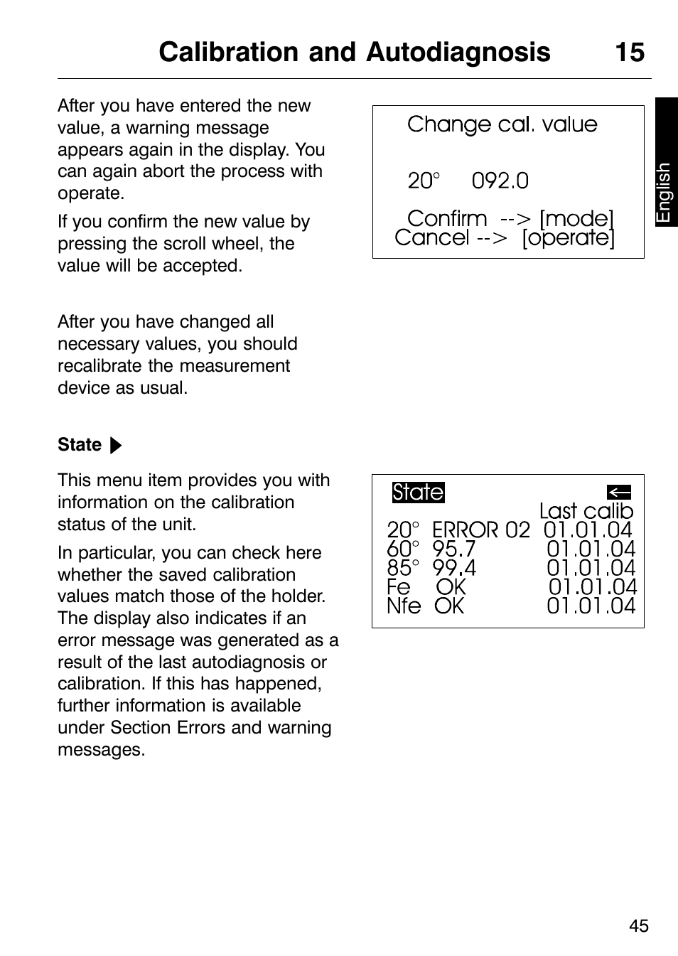 Calibration and autodiagnosis 15 | ALTANA Micro-TRI-Gloss μ User Manual | Page 46 / 174