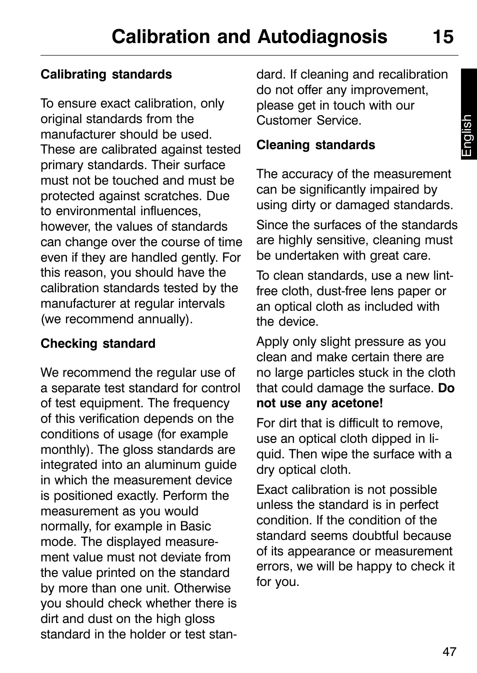 Calibration and autodiagnosis 15 | ALTANA Micro-TRI-Gloss μ User Manual | Page 48 / 174