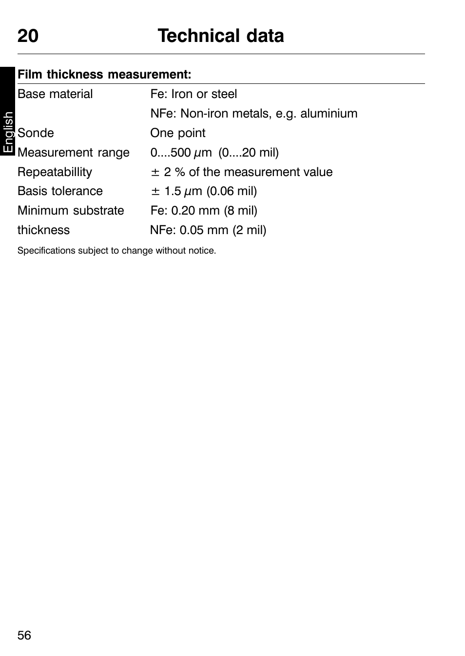 20 technical data | ALTANA Micro-TRI-Gloss μ User Manual | Page 57 / 174