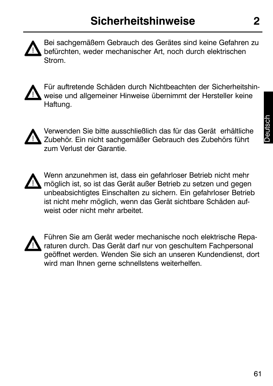 Sicherheitshinweise 2 | ALTANA Micro-TRI-Gloss μ User Manual | Page 62 / 174