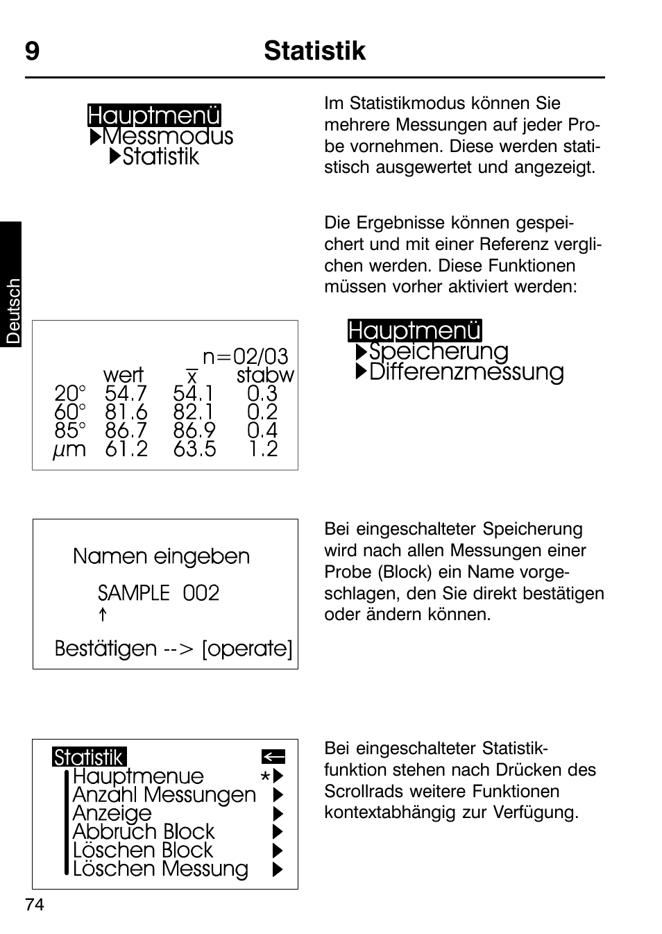 9statistik | ALTANA Micro-TRI-Gloss μ User Manual | Page 75 / 174