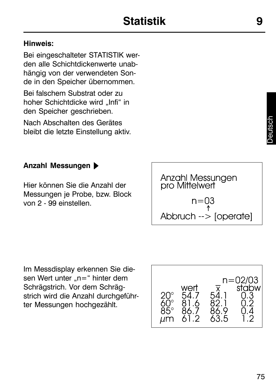 Statistik 9 | ALTANA Micro-TRI-Gloss μ User Manual | Page 76 / 174