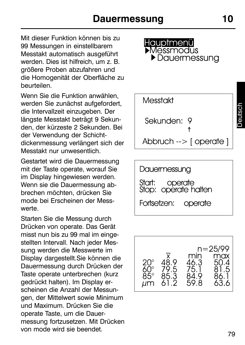 Dauermessung 10 | ALTANA Micro-TRI-Gloss μ User Manual | Page 80 / 174
