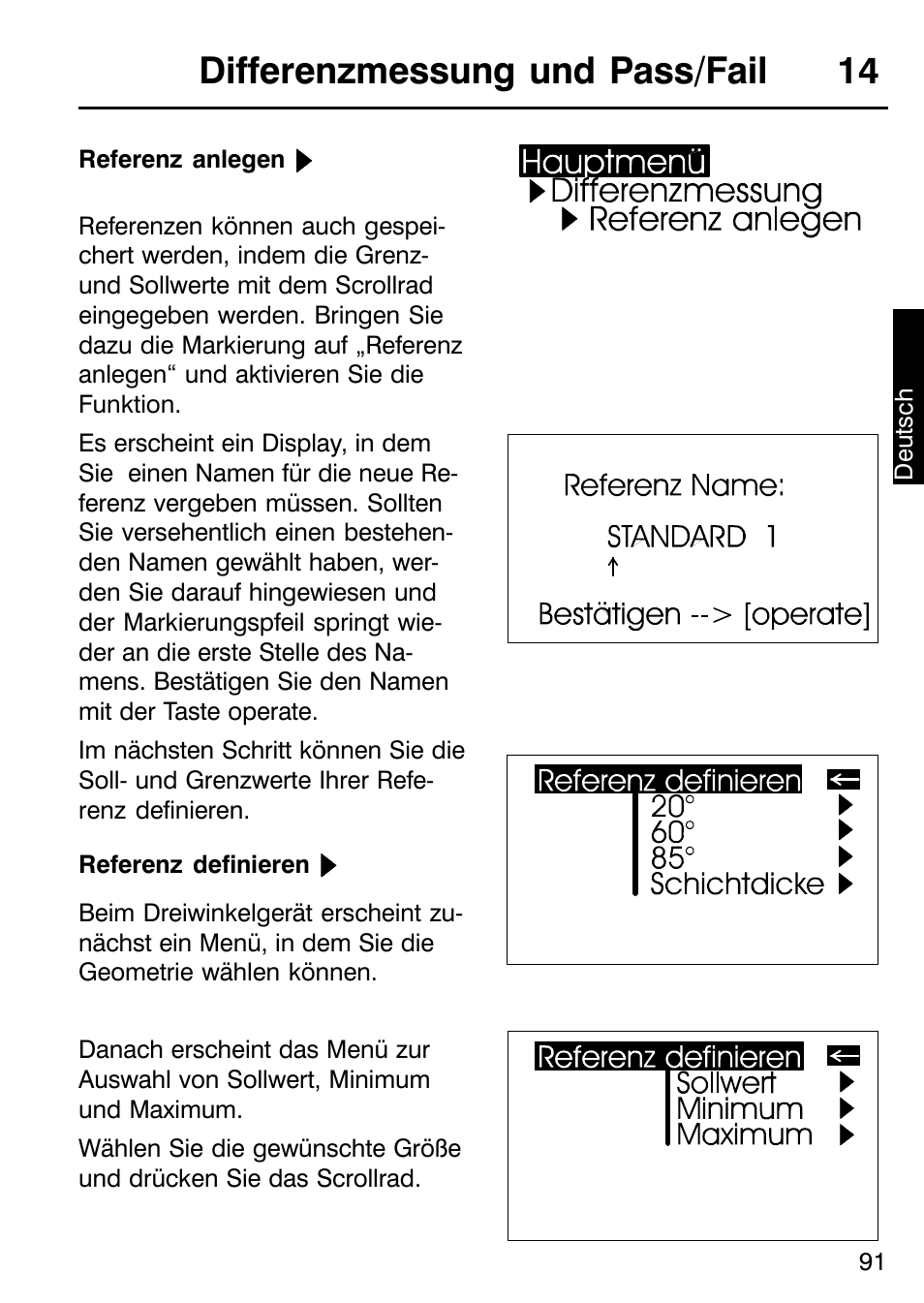 Differenzmessung und pass/fail 14 | ALTANA Micro-TRI-Gloss μ User Manual | Page 92 / 174