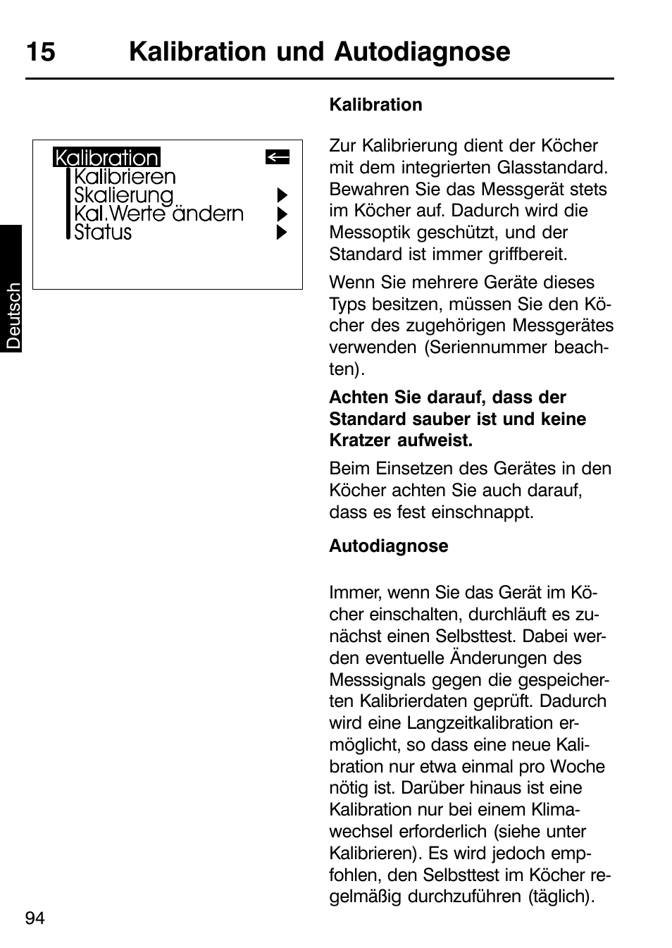 15 kalibration und autodiagnose | ALTANA Micro-TRI-Gloss μ User Manual | Page 95 / 174