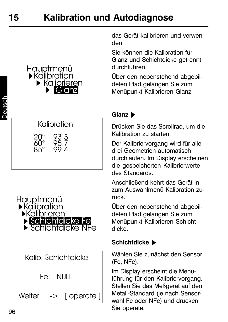 15 kalibration und autodiagnose | ALTANA Micro-TRI-Gloss μ User Manual | Page 97 / 174