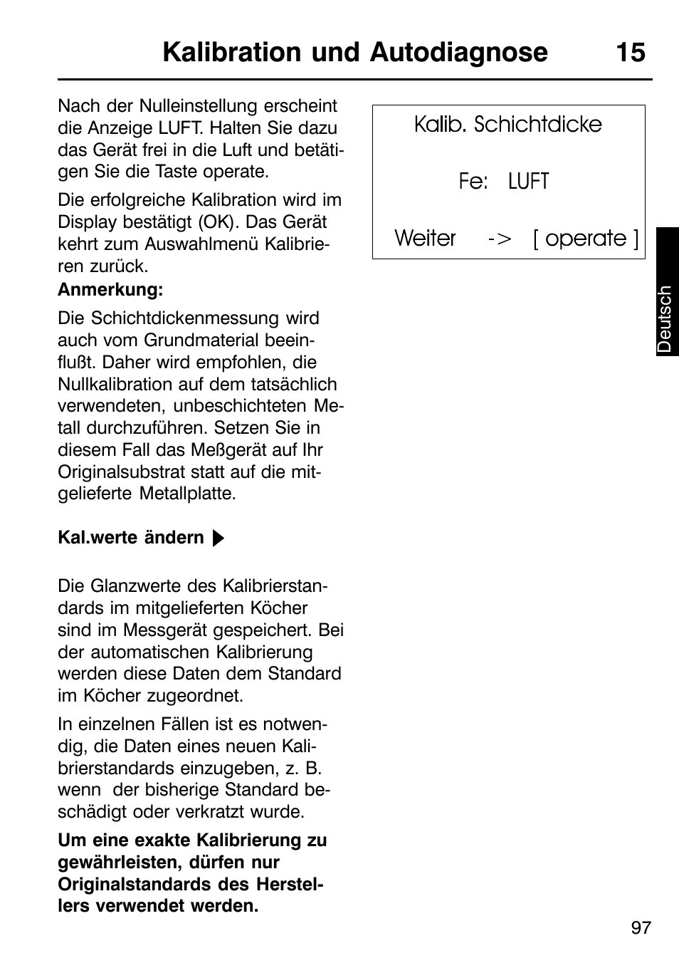 Kalibration und autodiagnose 15 | ALTANA Micro-TRI-Gloss μ User Manual | Page 98 / 174