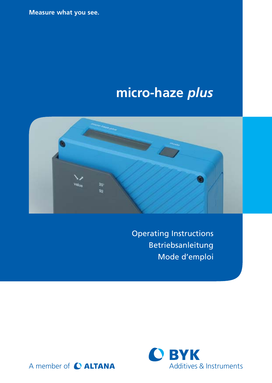 ALTANA Micro-Haze Plus User Manual | 116 pages