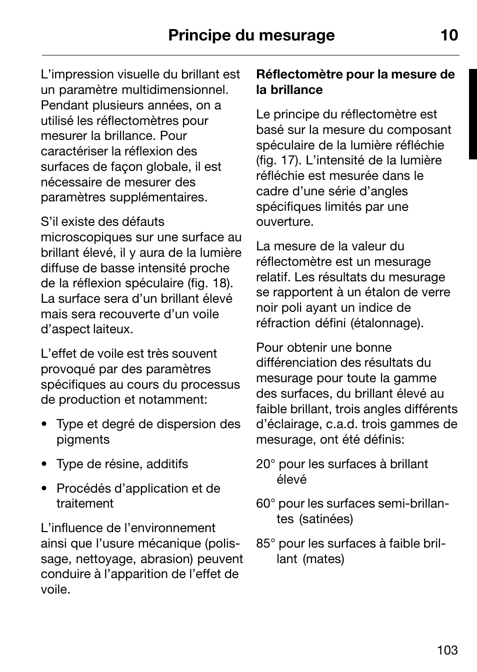 Principe du mesurage 10 | ALTANA Micro-Haze Plus User Manual | Page 104 / 116