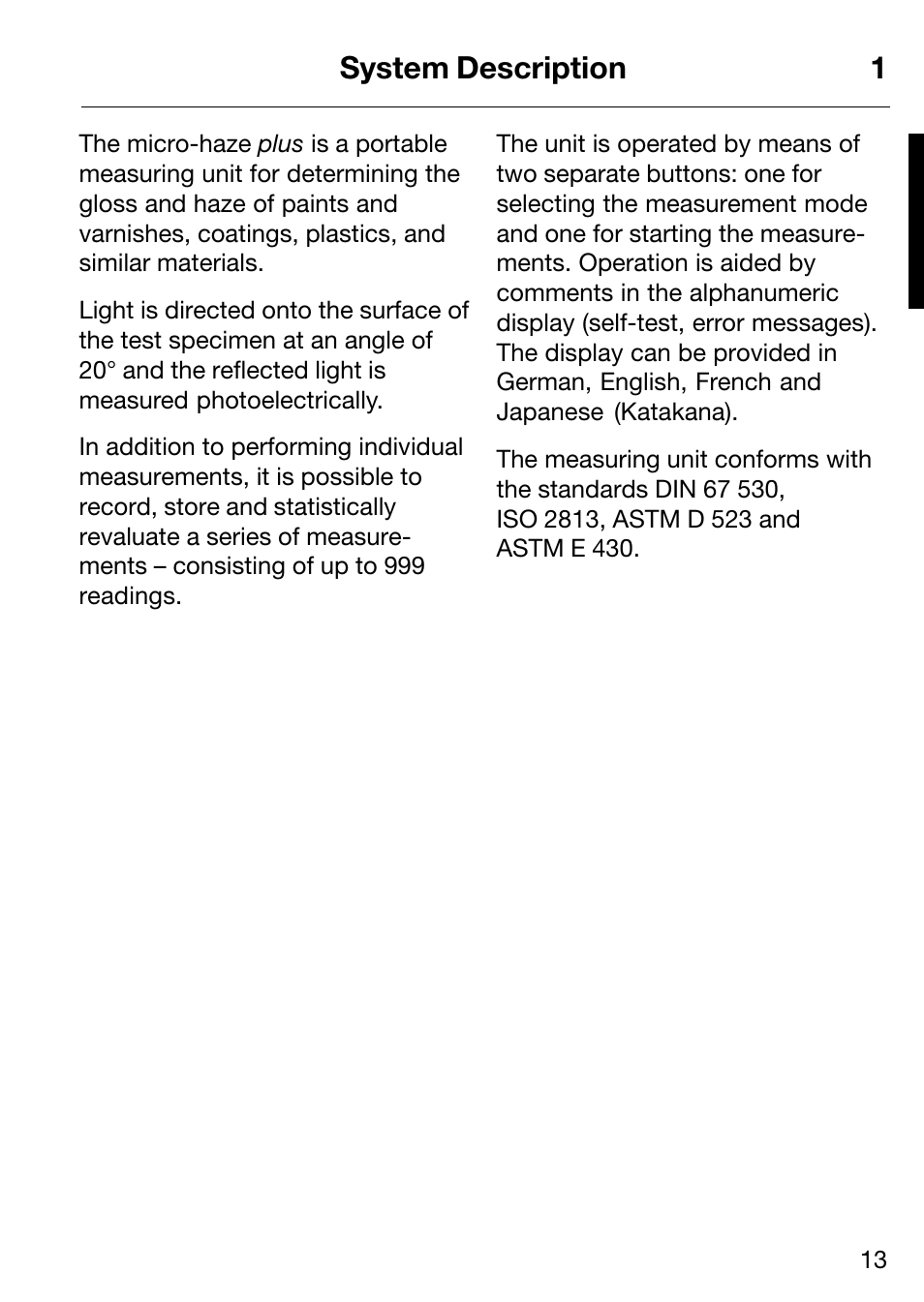 System description 1 | ALTANA Micro-Haze Plus User Manual | Page 14 / 116