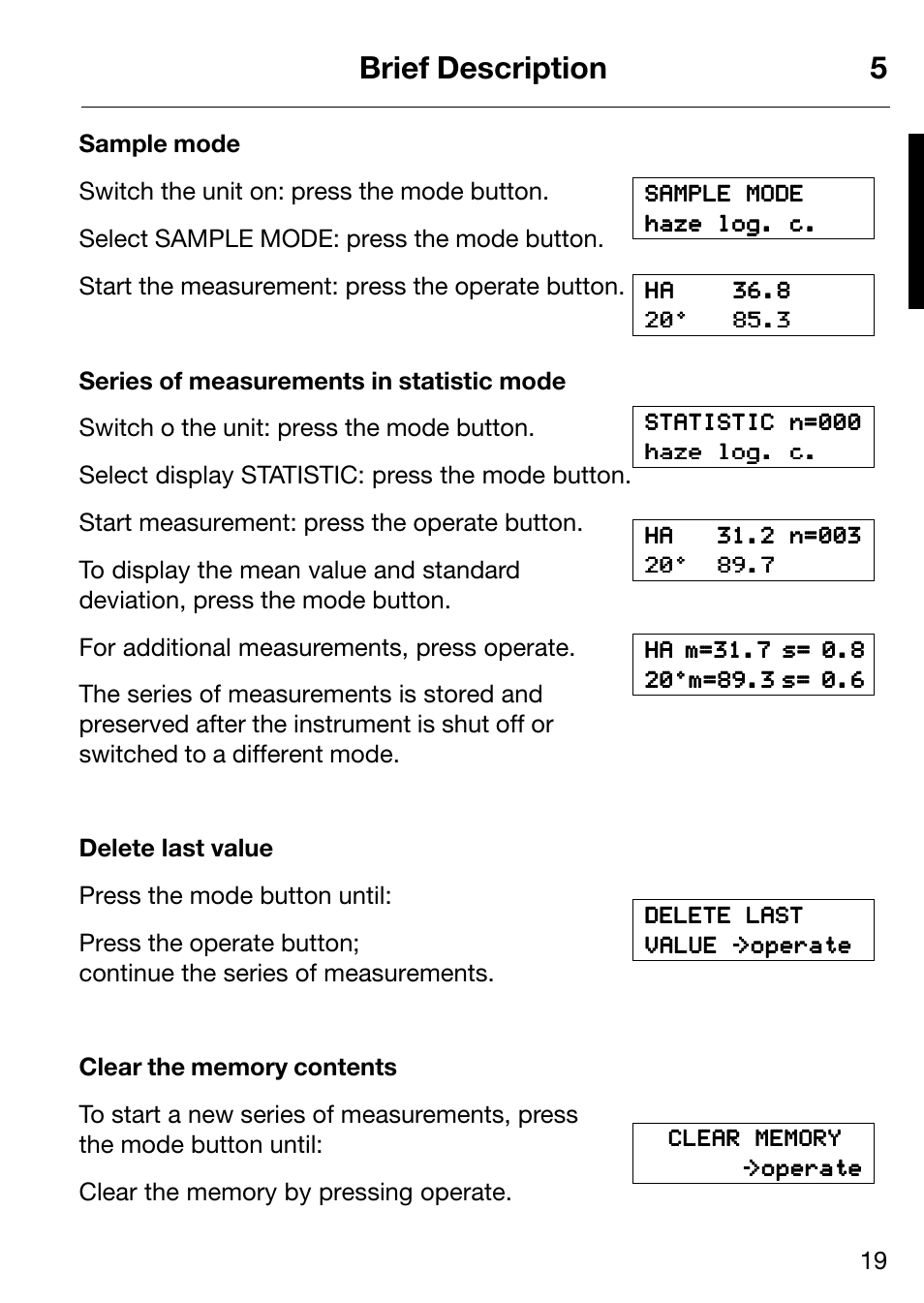 Brief description 5 | ALTANA Micro-Haze Plus User Manual | Page 20 / 116
