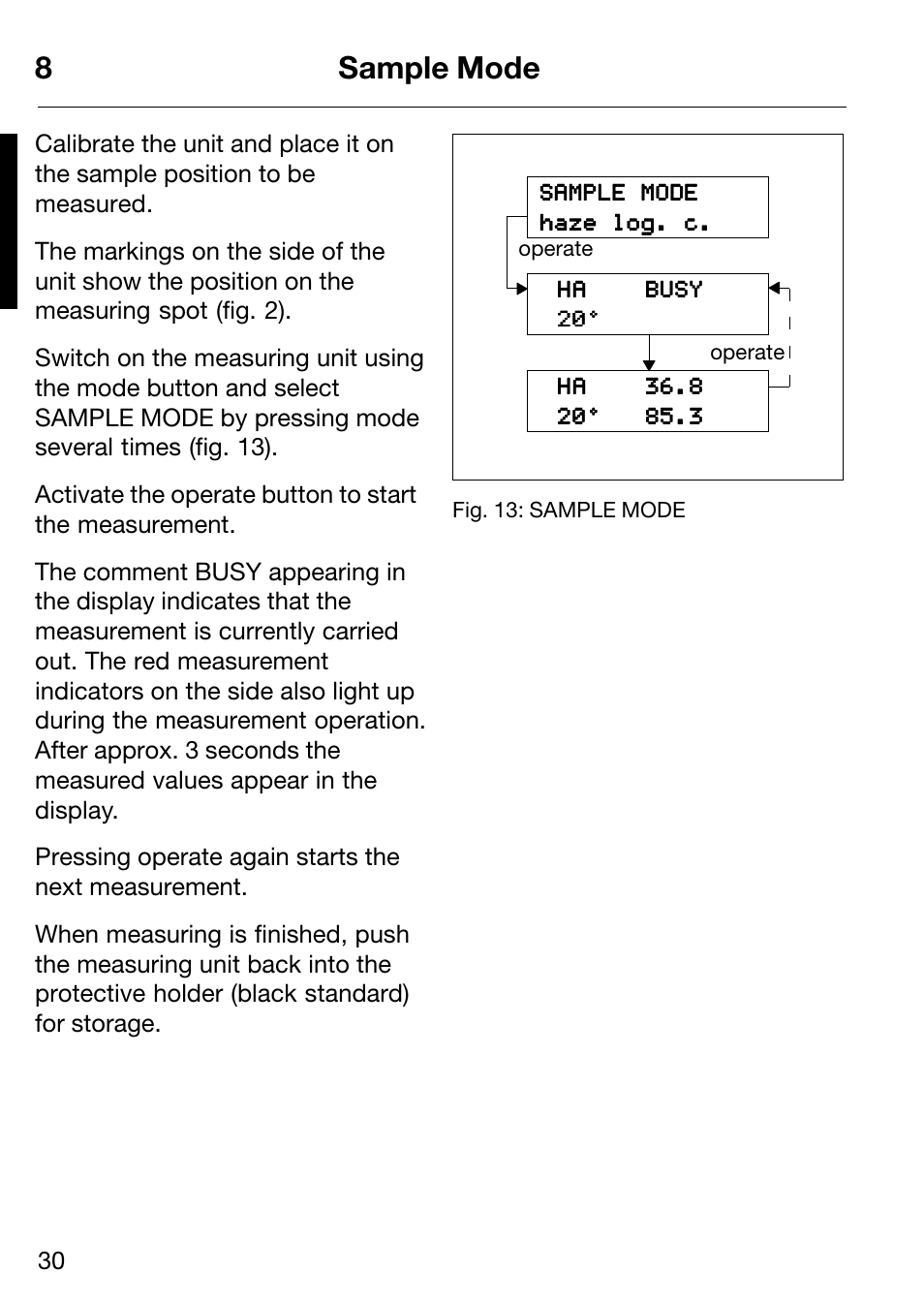 8sample mode | ALTANA Micro-Haze Plus User Manual | Page 31 / 116