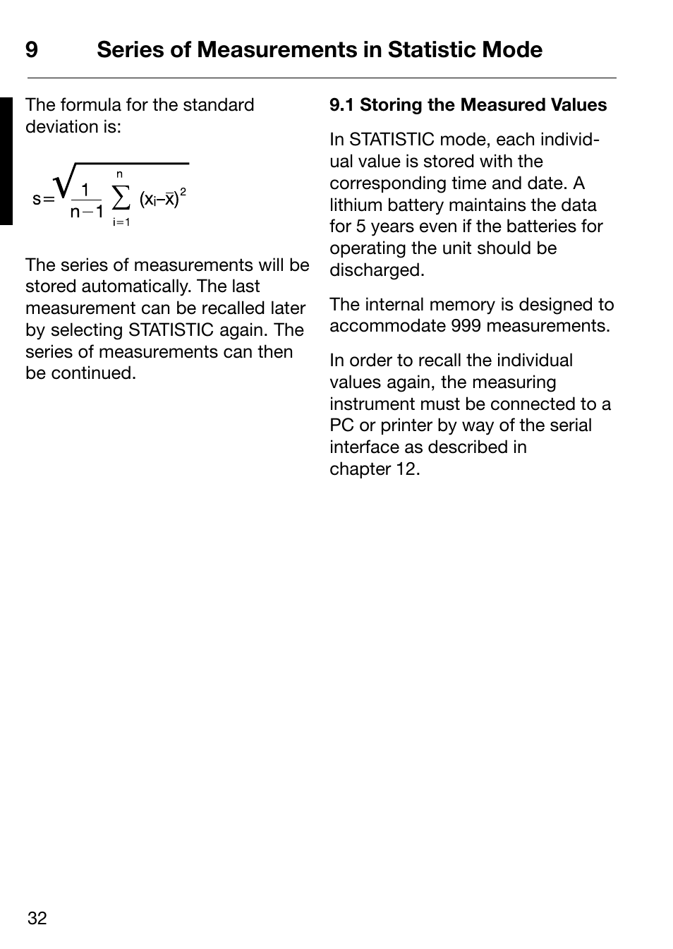 9series of measurements in statistic mode | ALTANA Micro-Haze Plus User Manual | Page 33 / 116