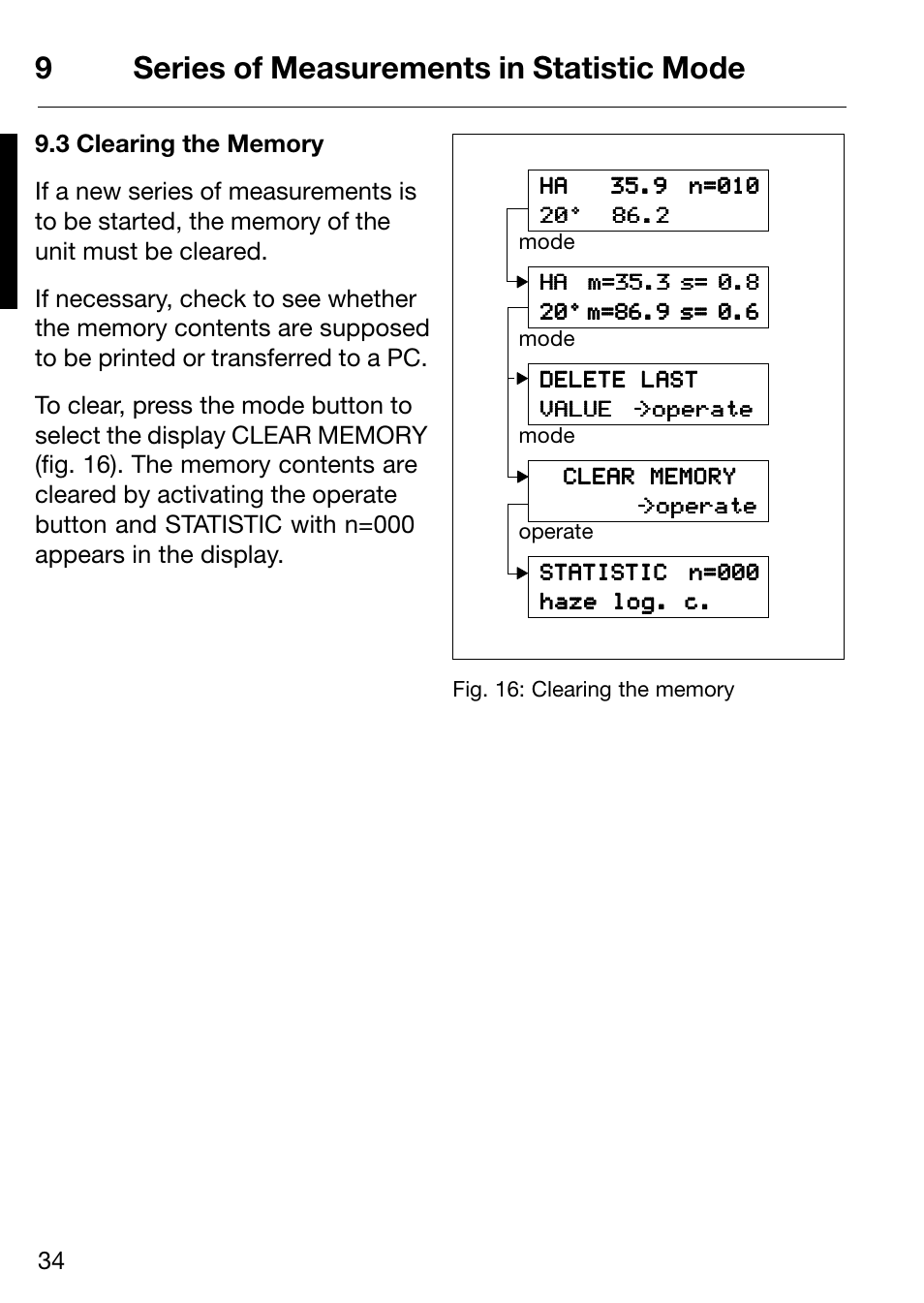 9series of measurements in statistic mode | ALTANA Micro-Haze Plus User Manual | Page 35 / 116