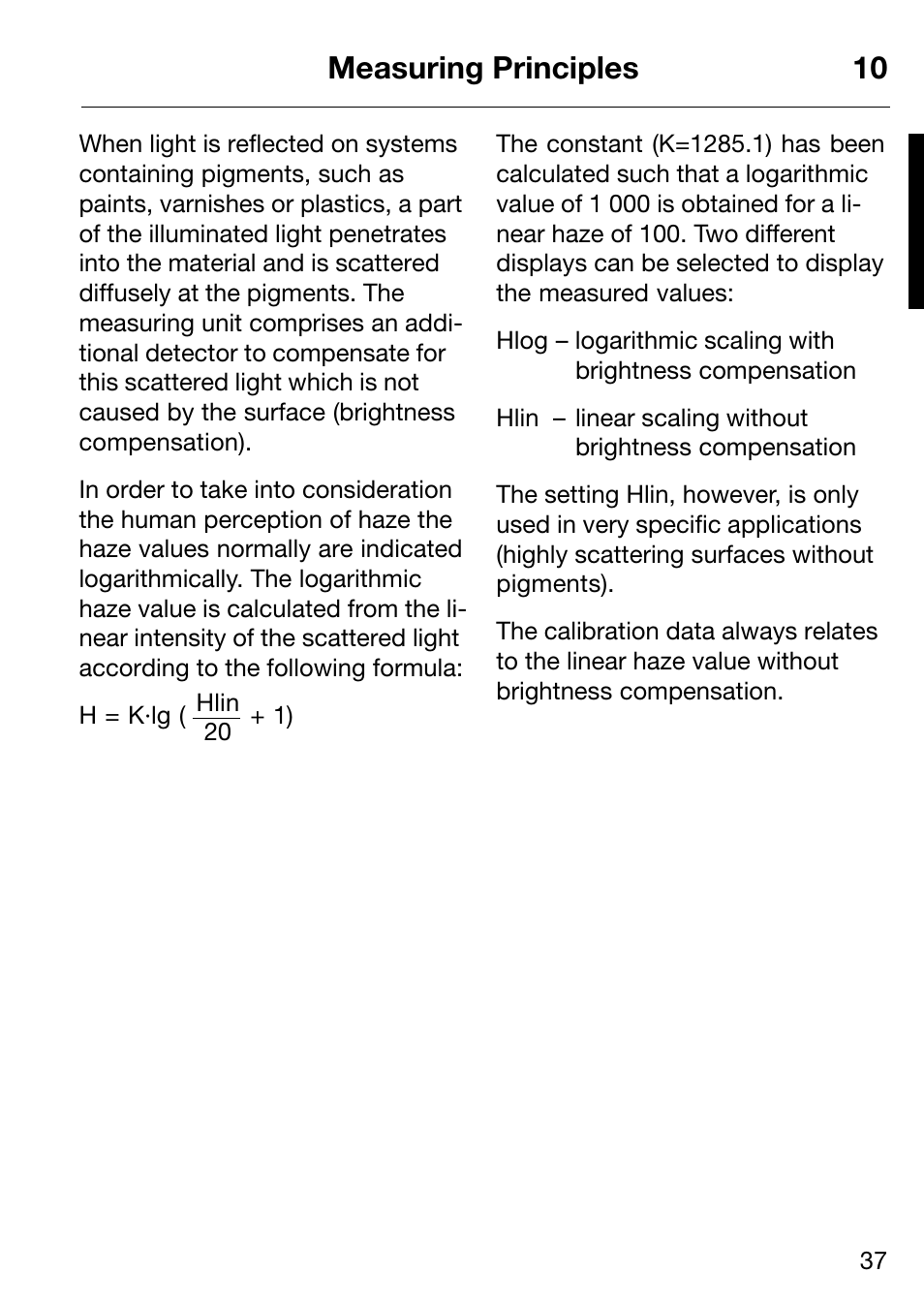 Measuring principles 10 | ALTANA Micro-Haze Plus User Manual | Page 38 / 116