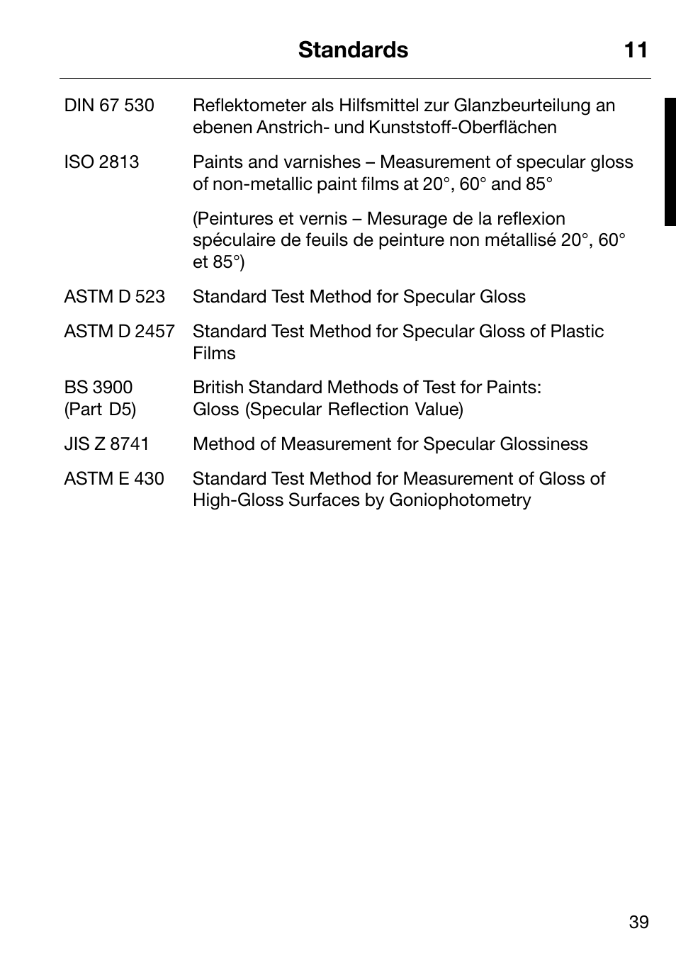 Standards 11 | ALTANA Micro-Haze Plus User Manual | Page 40 / 116