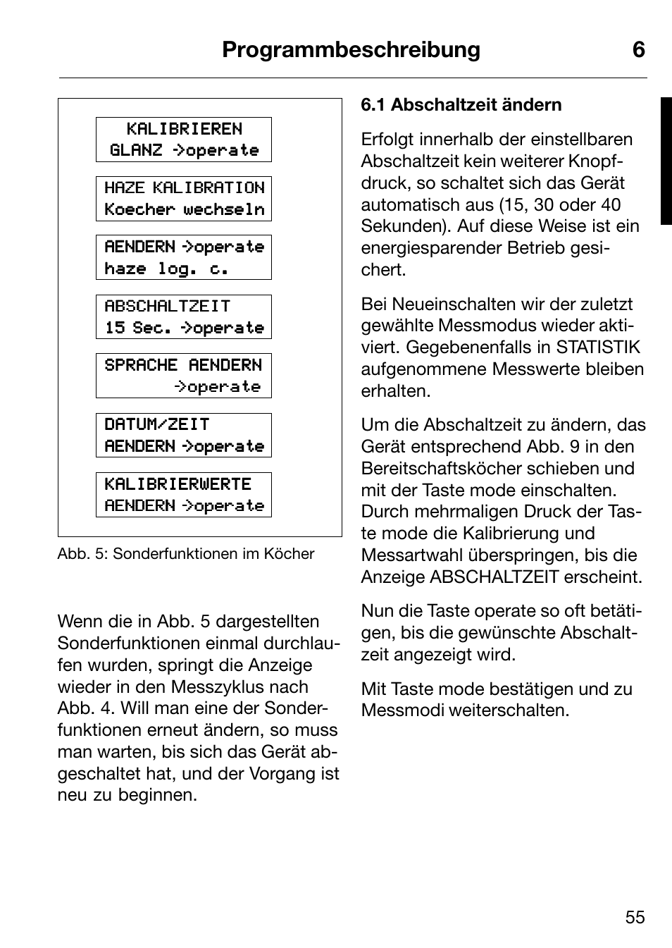 Programmbeschreibung 6 | ALTANA Micro-Haze Plus User Manual | Page 56 / 116