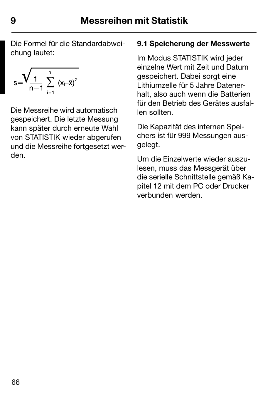 9messreihen mit statistik | ALTANA Micro-Haze Plus User Manual | Page 67 / 116