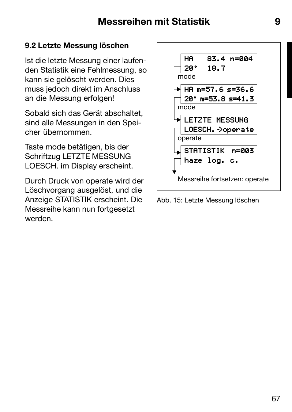 Messreihen mit statistik 9 | ALTANA Micro-Haze Plus User Manual | Page 68 / 116