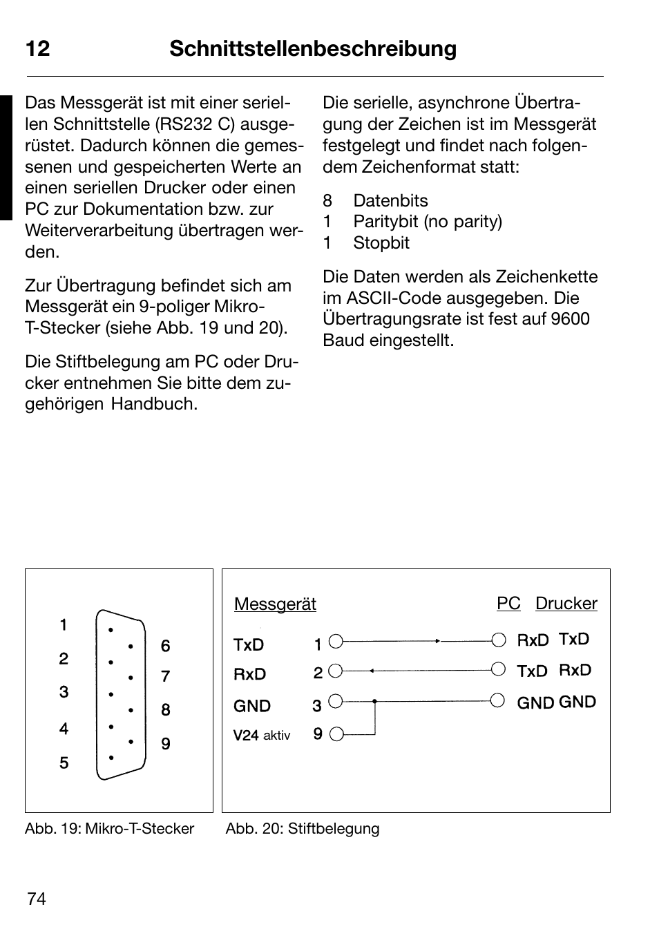 12 schnittstellenbeschreibung | ALTANA Micro-Haze Plus User Manual | Page 75 / 116