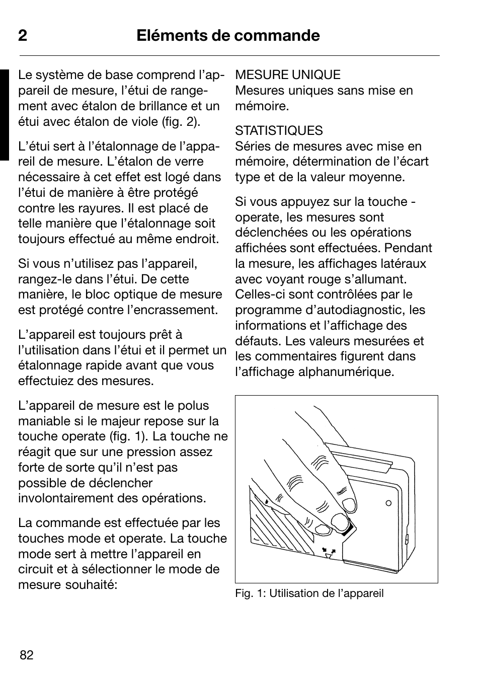 2eléments de commande | ALTANA Micro-Haze Plus User Manual | Page 83 / 116