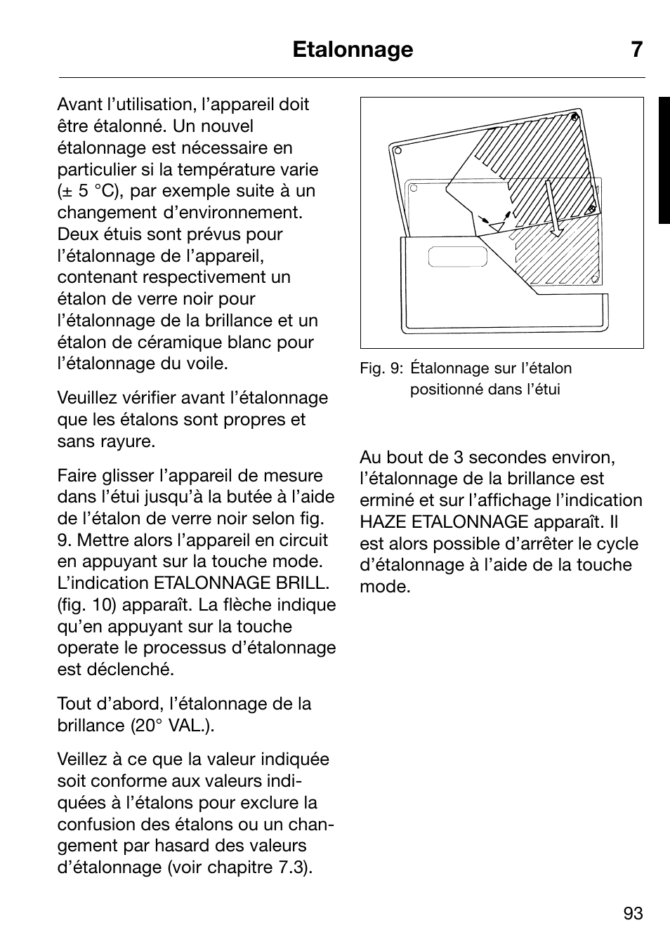 Etalonnage 7 | ALTANA Micro-Haze Plus User Manual | Page 94 / 116