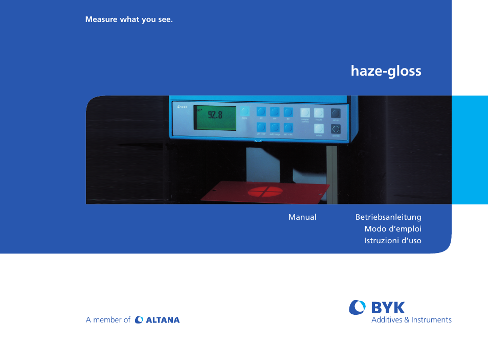 ALTANA Haze-Gloss Manual User Manual | 128 pages