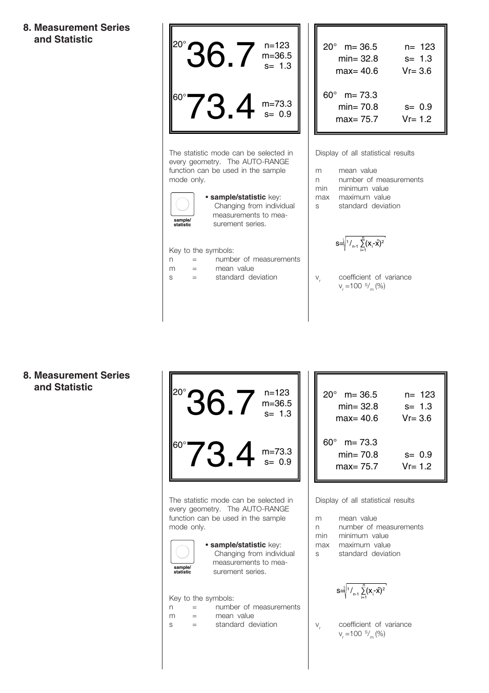 Measurement series and statistic | ALTANA Haze-Gloss Manual User Manual | Page 23 / 128