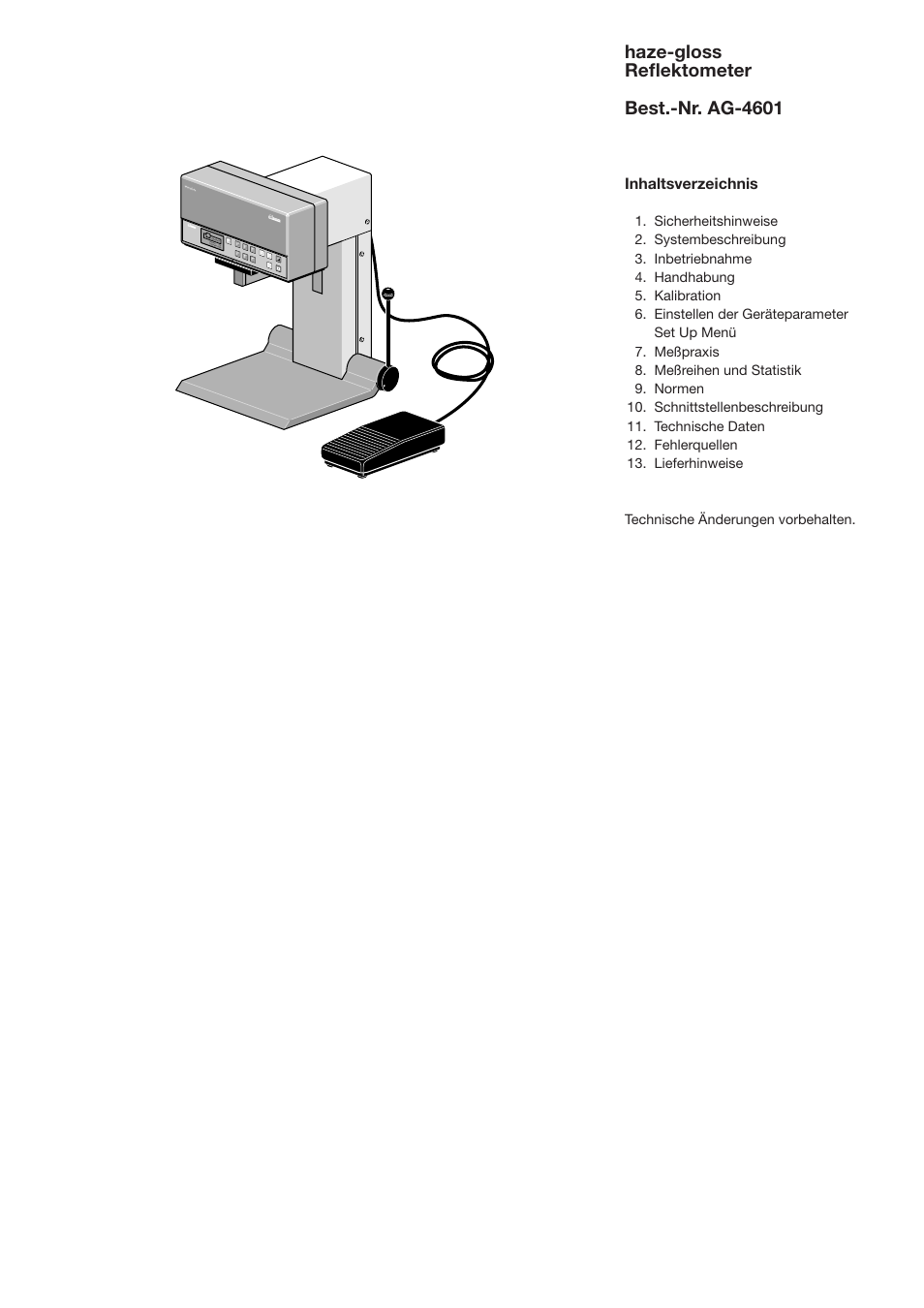 Haze-gloss reflektometer best.-nr. ag-4601 | ALTANA Haze-Gloss Manual User Manual | Page 36 / 128