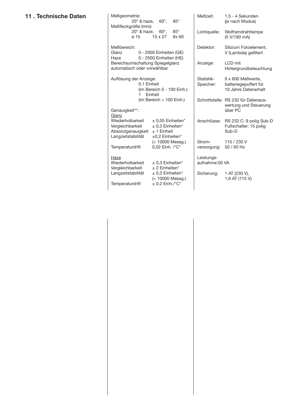 11 . technische daten | ALTANA Haze-Gloss Manual User Manual | Page 60 / 128