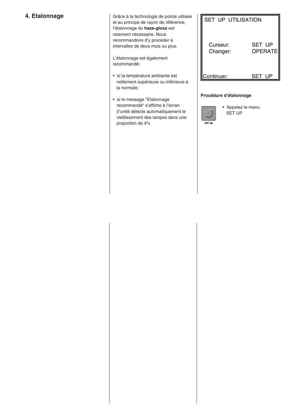 Etalonnage | ALTANA Haze-Gloss Manual User Manual | Page 76 / 128