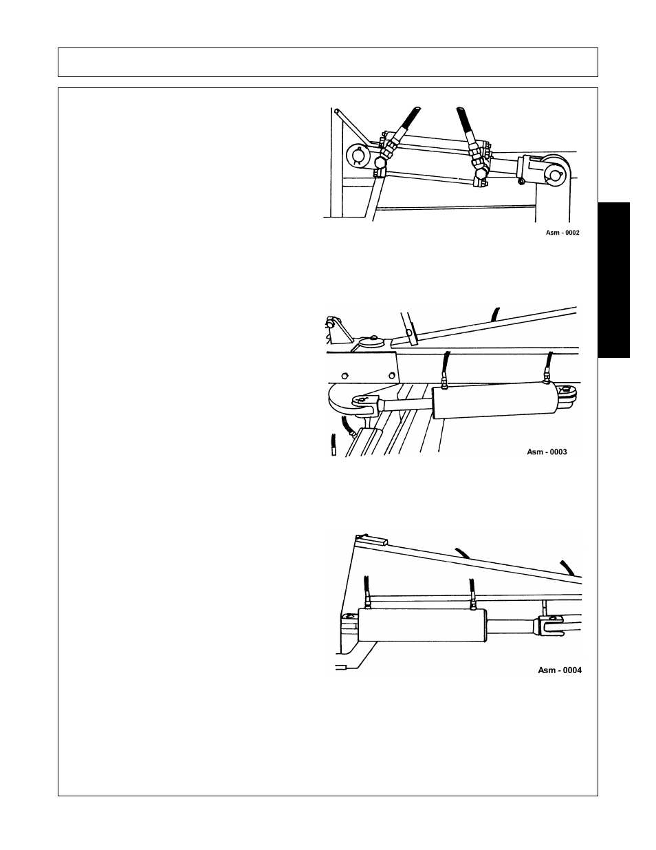 Attach the moldboard pivot cylinder, Attach the mainframe swing cylinder, Assembly | Assembl y | Bush Hog 300 User Manual | Page 27 / 62