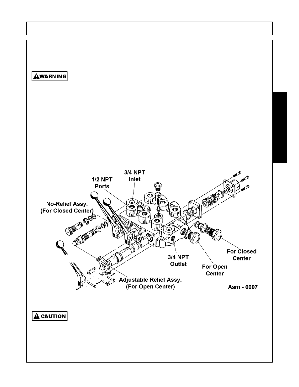 Hydraulic system, Hydraulic control valve (accessory equipment), Assembly | Assembl y | Bush Hog 300 User Manual | Page 29 / 62