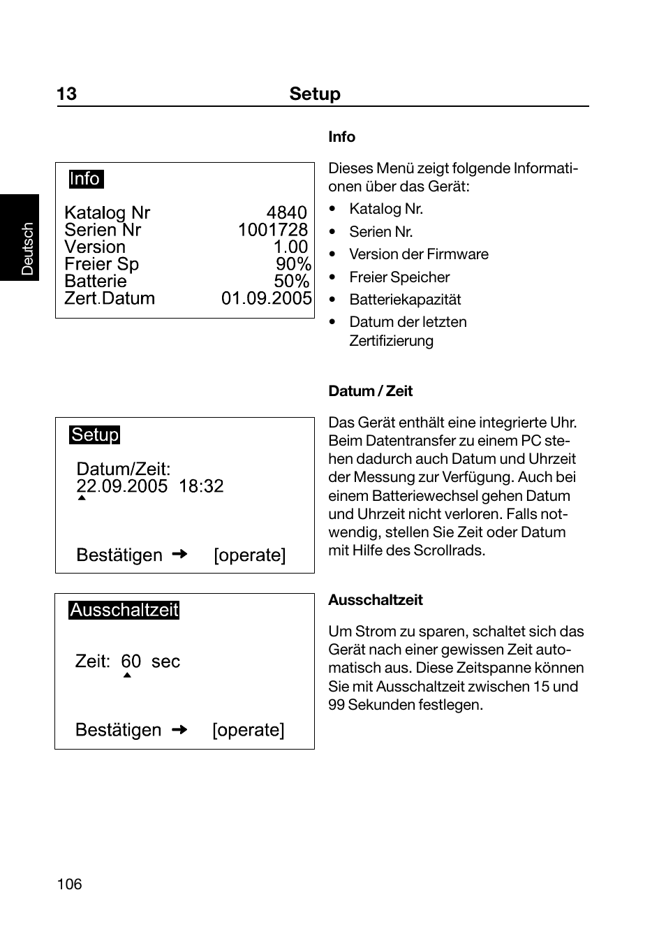 13 setup | ALTANA Wave-Scan II User Manual | Page 107 / 188