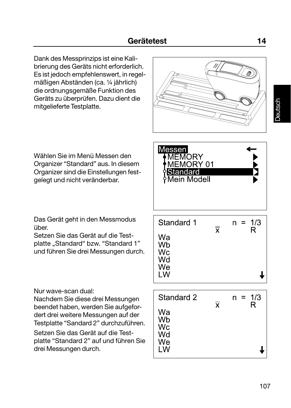 Gerätetest 14 | ALTANA Wave-Scan II User Manual | Page 108 / 188