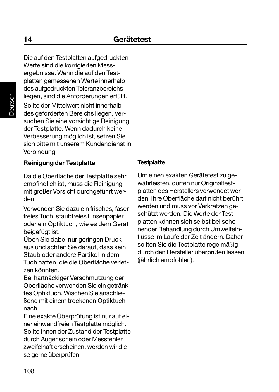 14 gerätetest | ALTANA Wave-Scan II User Manual | Page 109 / 188
