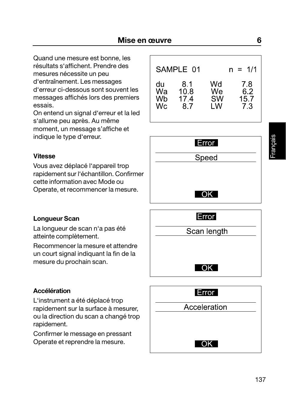 Mise en œuvre 6 | ALTANA Wave-Scan II User Manual | Page 138 / 188