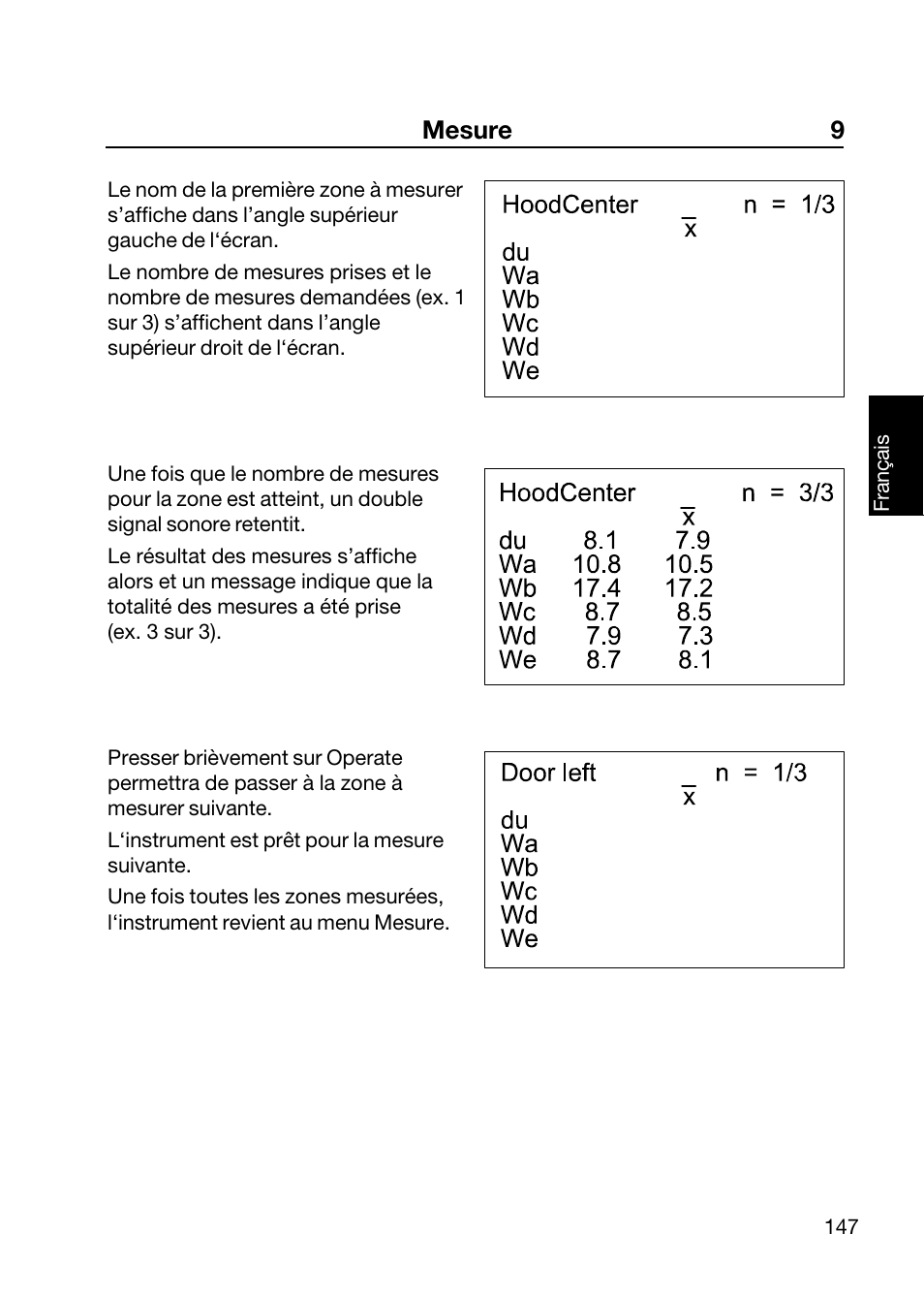 Mesure 9 | ALTANA Wave-Scan II User Manual | Page 148 / 188