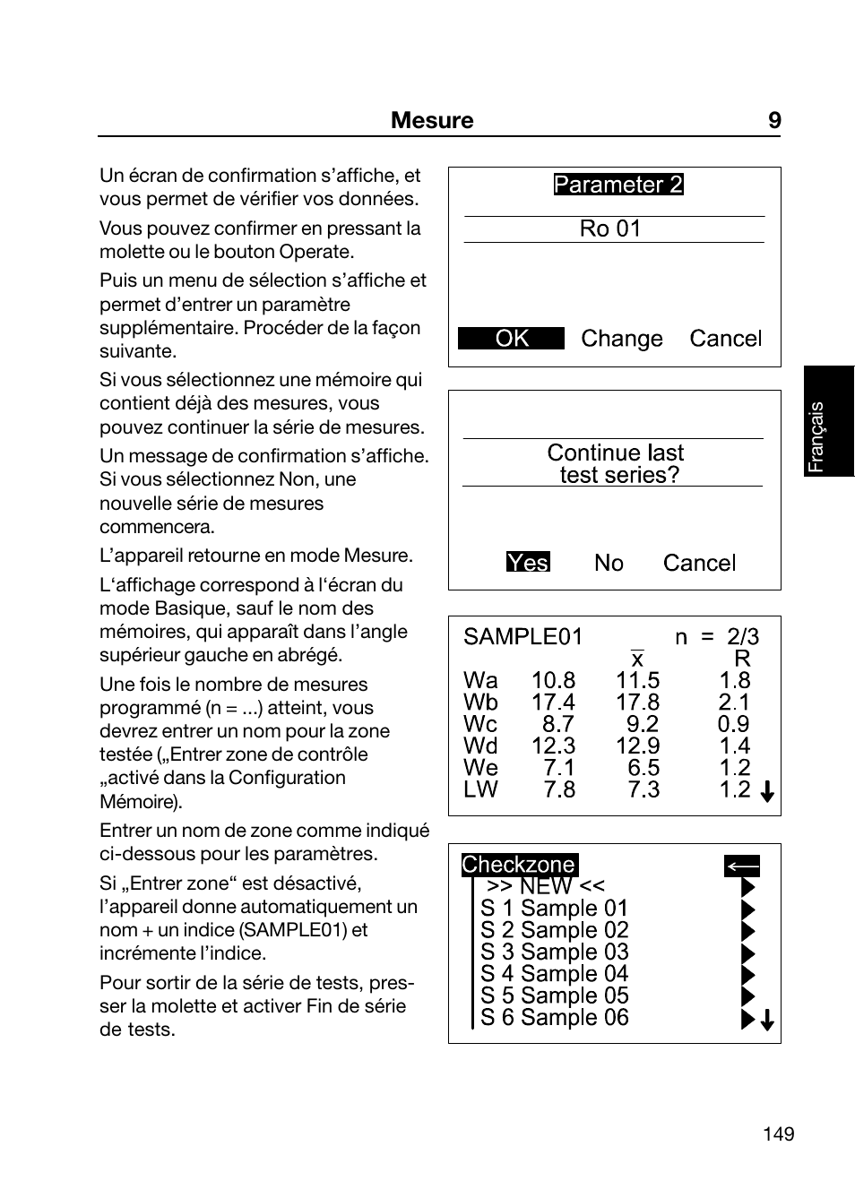 Mesure 9 | ALTANA Wave-Scan II User Manual | Page 150 / 188