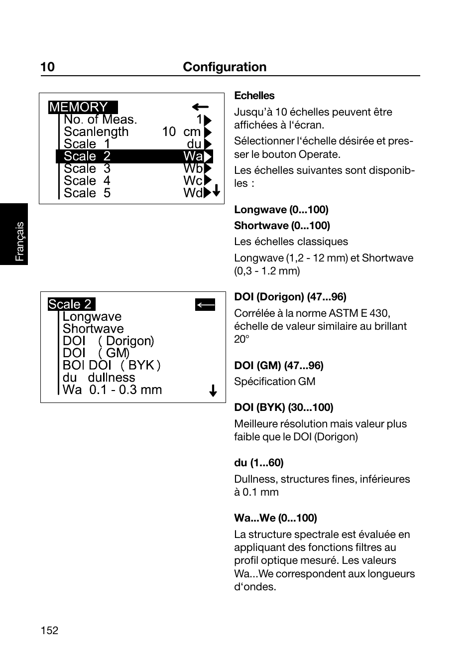 10 configuration | ALTANA Wave-Scan II User Manual | Page 153 / 188