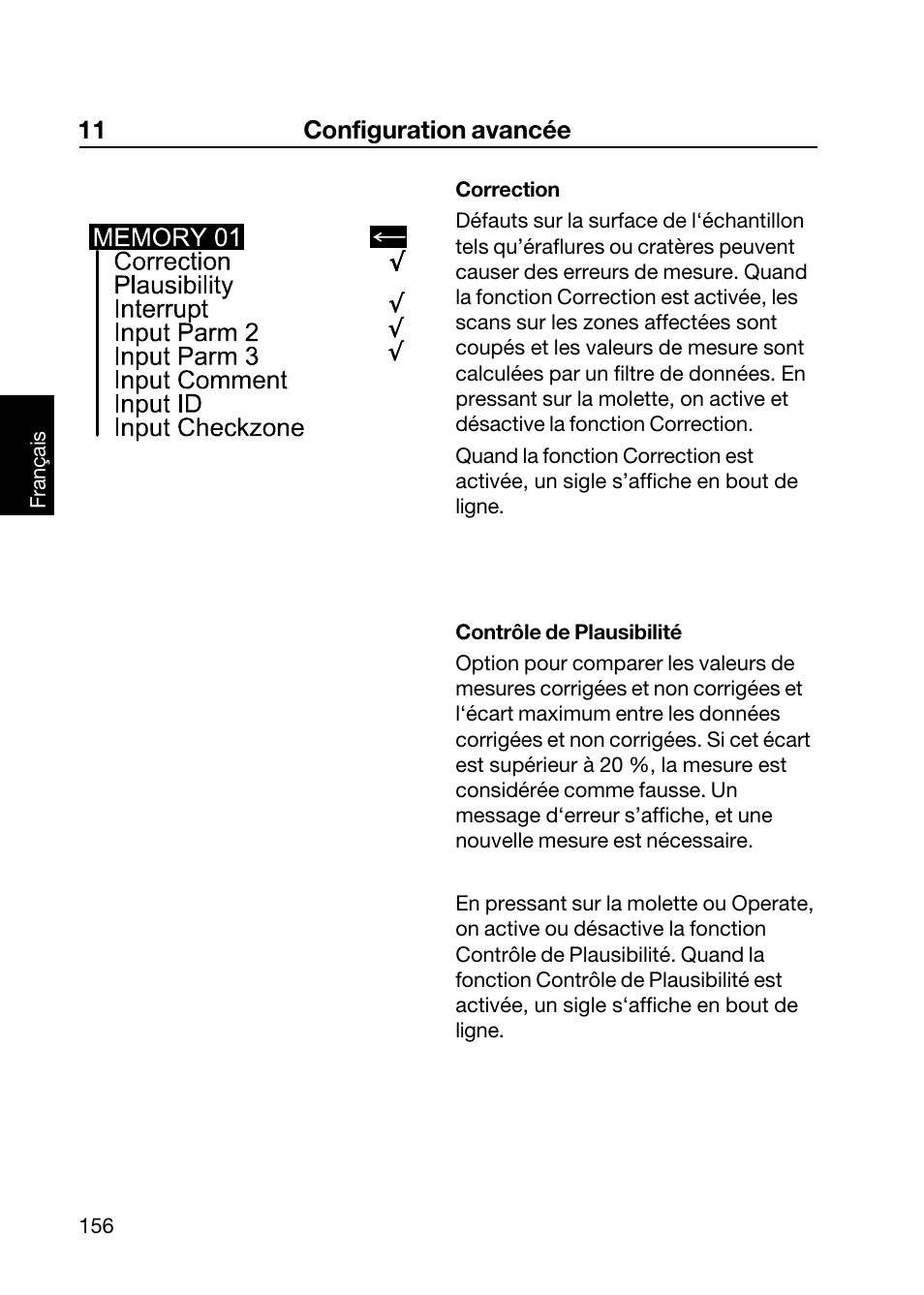 11 configuration avancée | ALTANA Wave-Scan II User Manual | Page 157 / 188