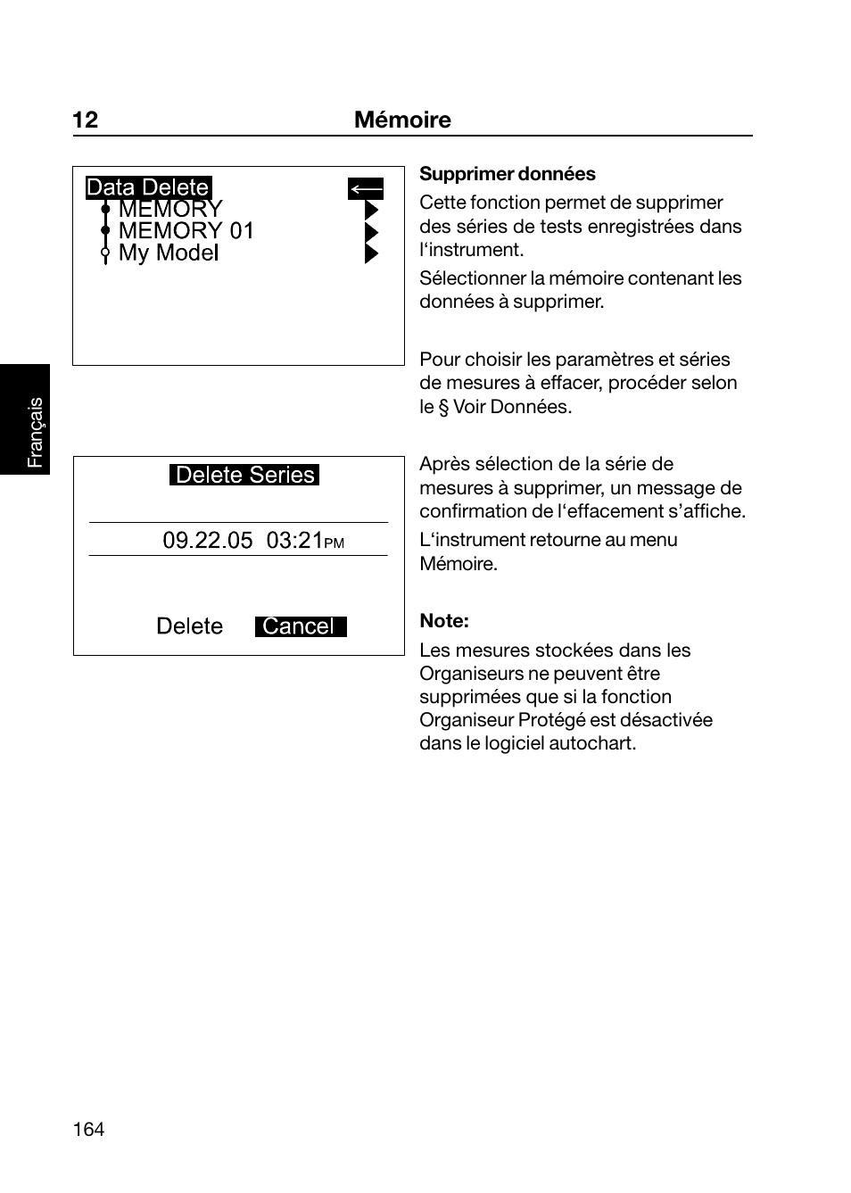 12 mémoire | ALTANA Wave-Scan II User Manual | Page 165 / 188