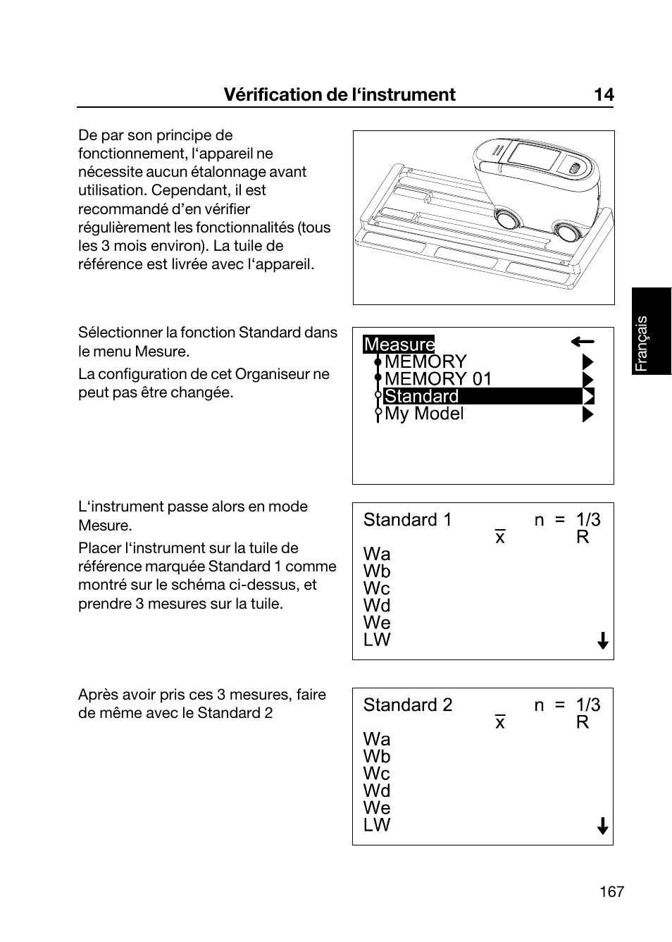 Vérification de l‘instrument 14 | ALTANA Wave-Scan II User Manual | Page 168 / 188