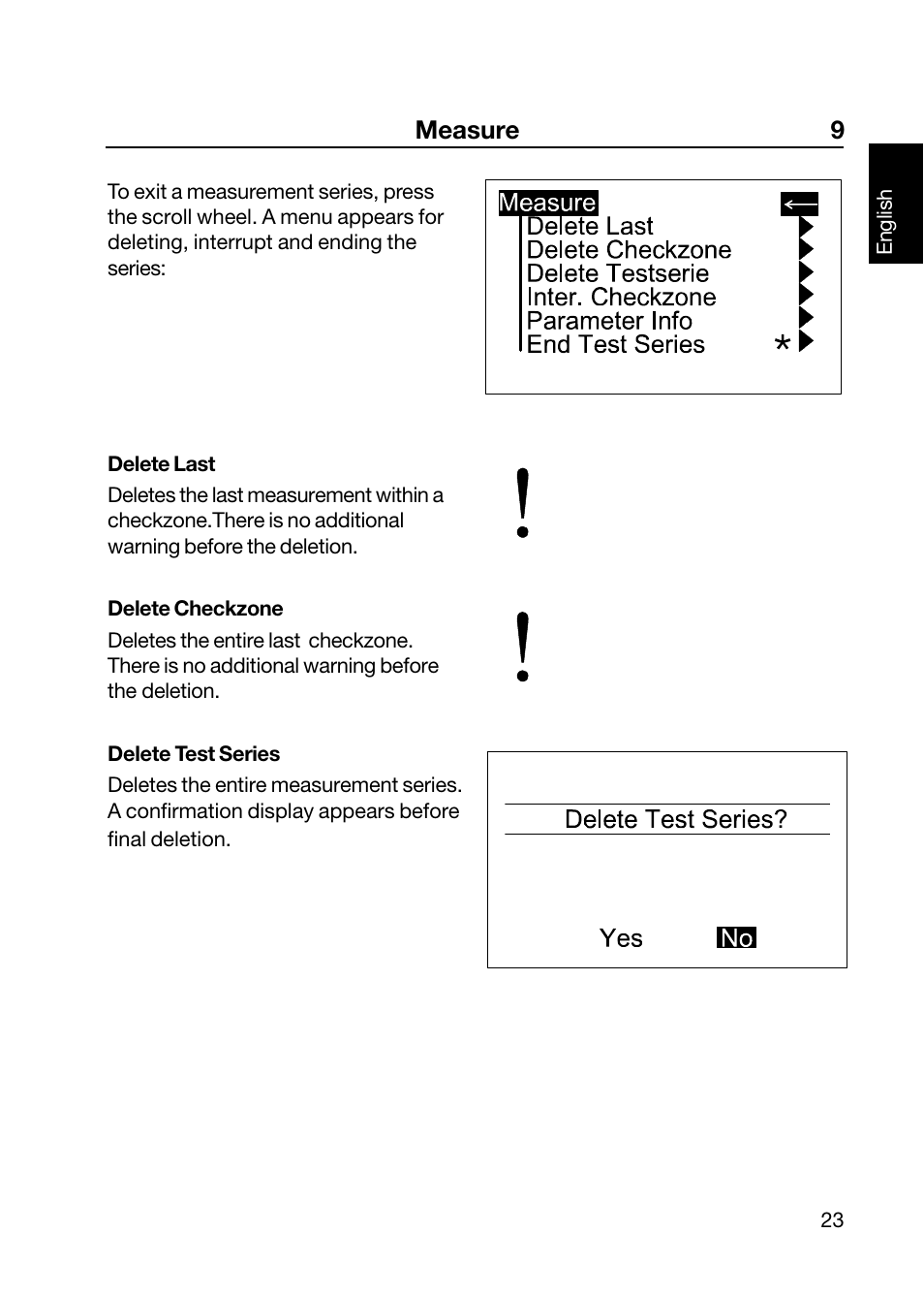 Measure 9 | ALTANA Wave-Scan II User Manual | Page 24 / 188
