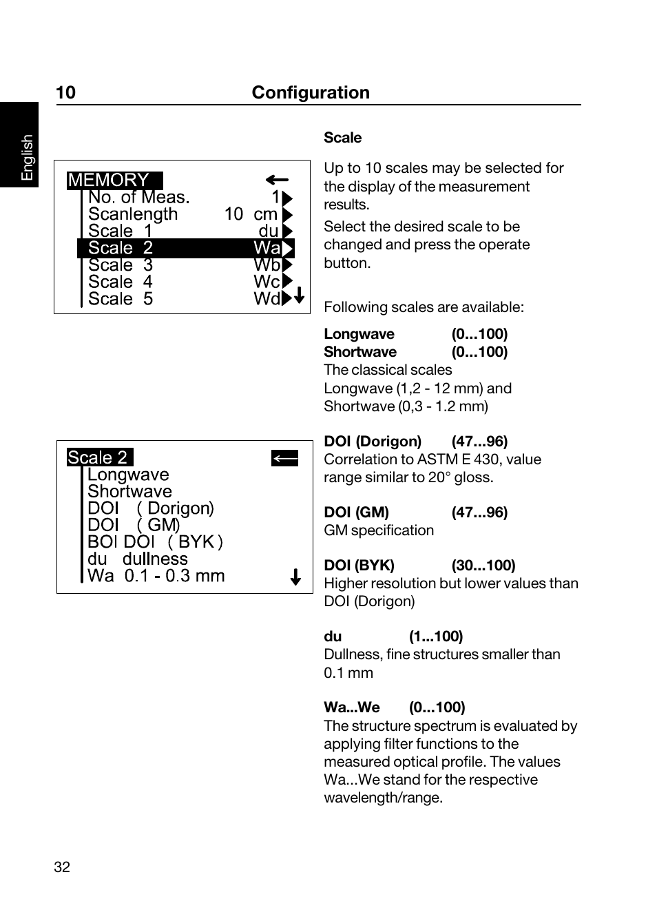 10 configuration | ALTANA Wave-Scan II User Manual | Page 33 / 188