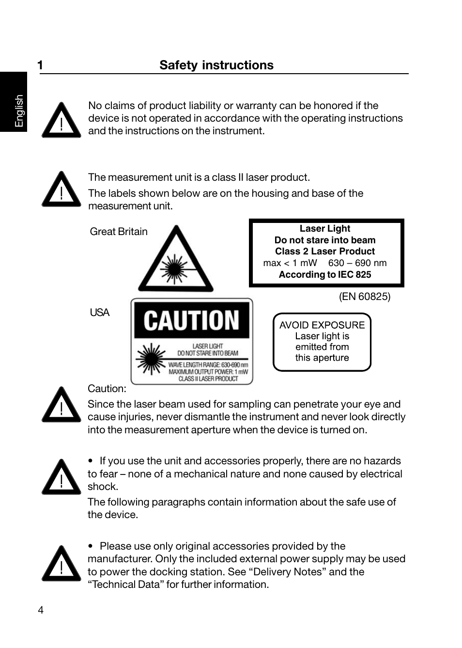 1safety instructions | ALTANA Wave-Scan II User Manual | Page 5 / 188