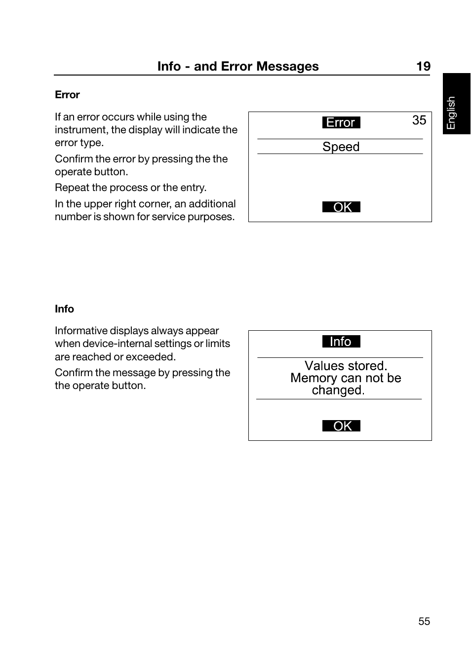 Info - and error messages 19 | ALTANA Wave-Scan II User Manual | Page 56 / 188