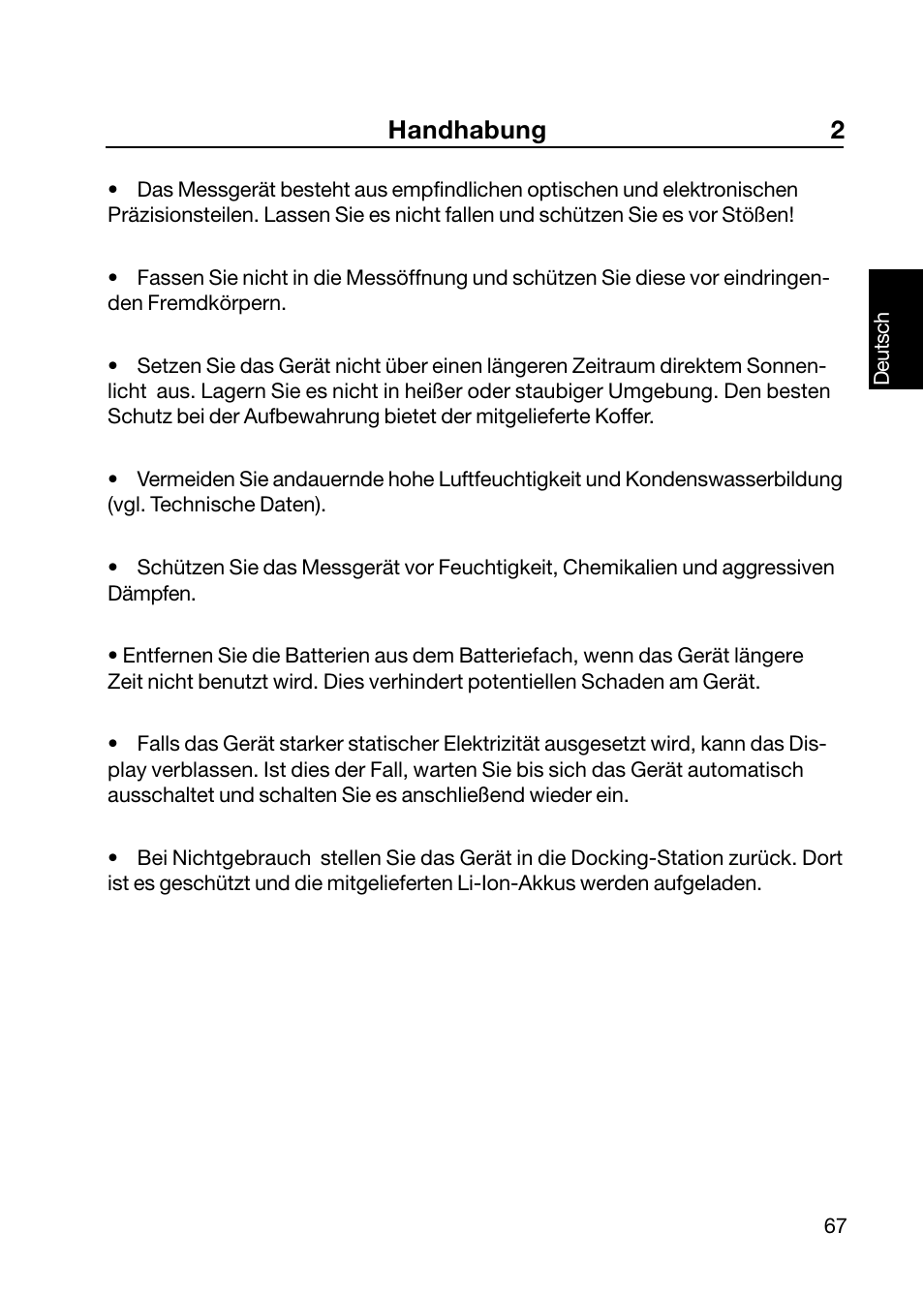 Handhabung 2 | ALTANA Wave-Scan II User Manual | Page 68 / 188
