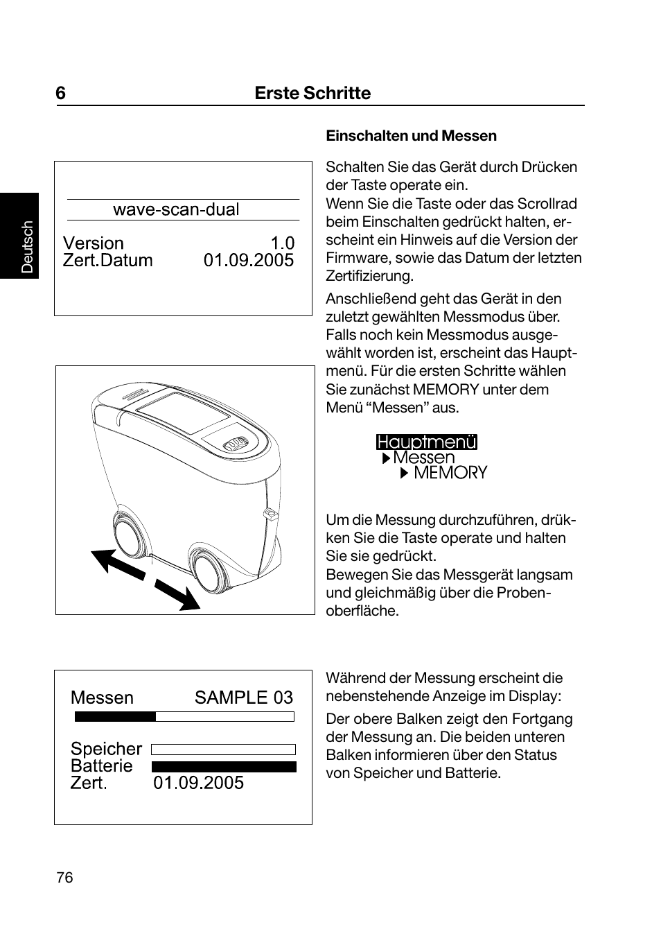 6erste schritte | ALTANA Wave-Scan II User Manual | Page 77 / 188