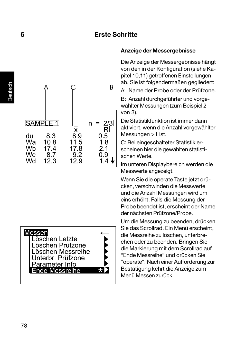 6erste schritte | ALTANA Wave-Scan II User Manual | Page 79 / 188